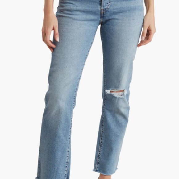 Levis Wedgie Straight Leg Jeans 24 x 28, NIGHT SIGHT - Picture 1 of 6